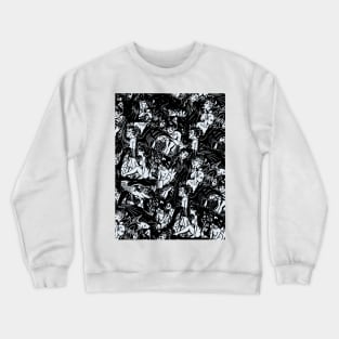 Pandemonium ! Black  N White Shirt Crewneck Sweatshirt